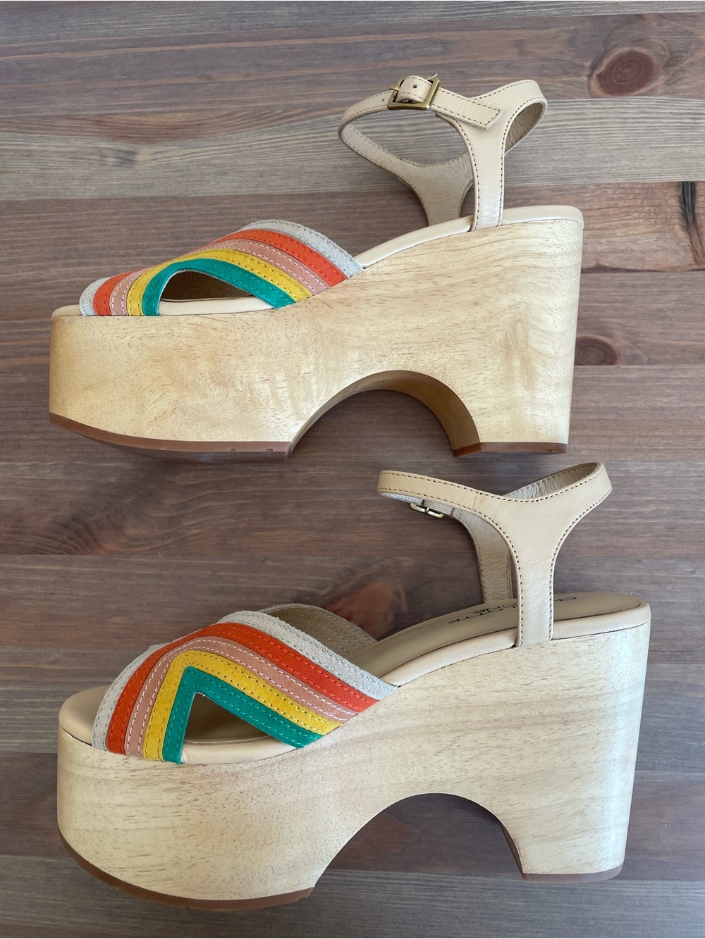 Charlotte Stone Donna Platform Clogs Rainbow - Picture 4 of 9